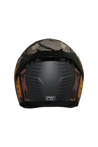 Mts M-910 Güneş Vizörlü Siyah Camlı Kapalı Motosiklet Kaskı Mat Siyah - Sarı