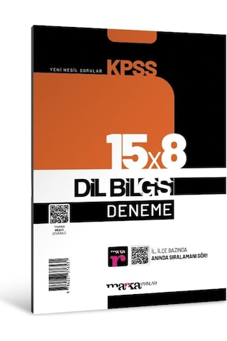 KPSS Dil Bilgisi 15x8 Deneme- Marka Yayınları
