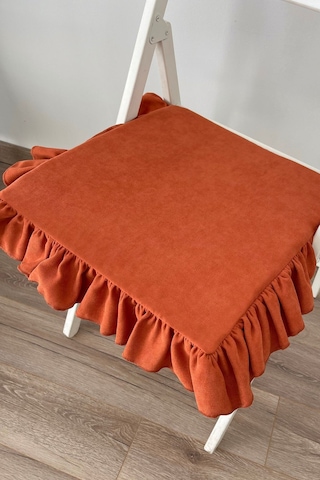 Fırfırlı Sıvı & Leke Itici Iskandinav Sandalye Minderi Tarçın Kir Diğer