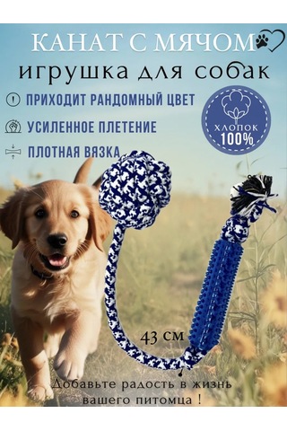 Best Price 34 Köpekler İçin İp Oyuncak Top İle 318203254