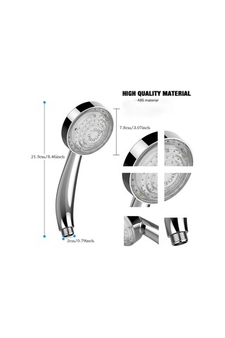 Padalink Banyo Duşu Kafa, Led Otomatik Renk Değişimi, Suyüklenmiş Enerji, Yüksek Basınçlı, Su Tasarruflu, Negatif İyon Korumalı, Chrome Kaplama Abs Malzeme Diğer