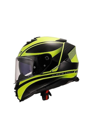 Ls2 Storm 2 Dodger Neon Sarı Kapalı Motosiklet Kaskı Neon Sarı