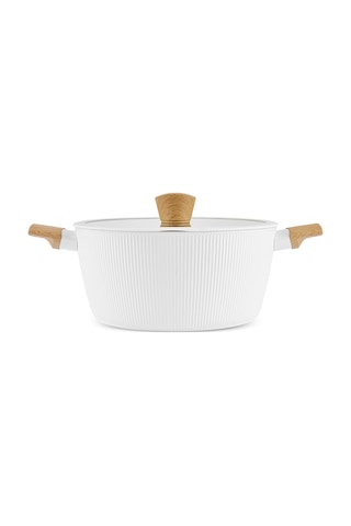 Karaca X Refika Swiss Crystal Purelıne İndüksiyon Tabanlı Servis Gereçli 12 Parça Tencere Seti Almond Cream Bej