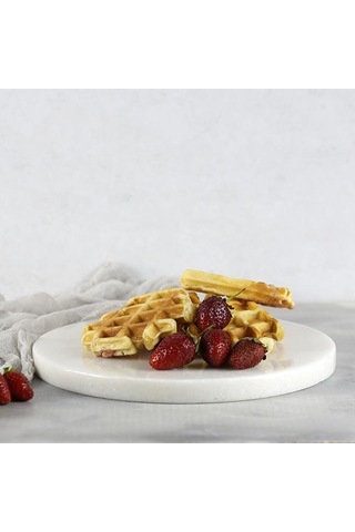 Akayev Mermer 25 CM Kalın Beyaz Sunum