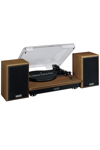 Lenco Ls-100Wd Ahşap Harici Hoparlörlü Bluetooth Pikap