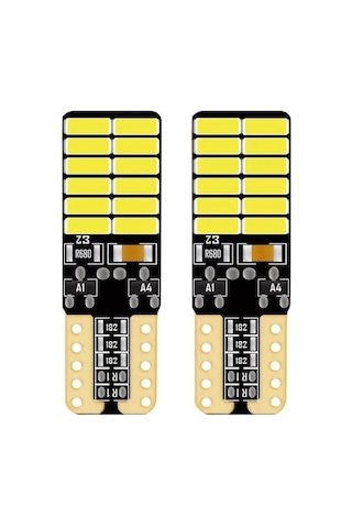24 Ledli Dipsiz T10 Park Ampulü Beyaz Işık 2 Adet 24 Volt