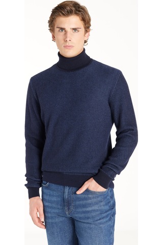 Ted Baker Lacivert Erkek Balıkçı Yaka Standart Kazak Tbmrkw1068