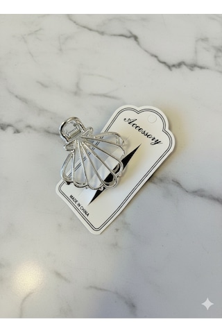 Şehrazat Handmade Orta Boy Midye Metal Mandal Saç Tokasi Çok Renkli