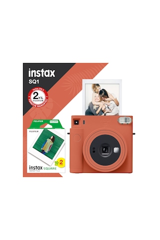 Fujifilm Instax SQ1 Terracotta Fotoğraf Makinesi + 20'li Kare Film