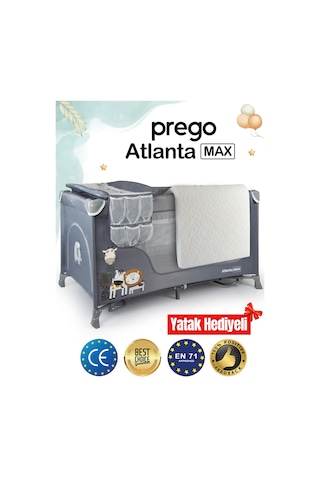 Prego Atlanta Max Alt Açma Üniteli Oyun Parkı + Yatak