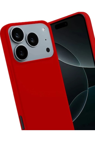 Hmngoakkllby Apple Apple iPhone Uyumlu 17 Pro Max/18 Pro Max First Silikon - Kırmızı Akllhmng standart