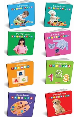 2090 Diytoy. İlk Kütüphanem-ilk Sözcükler 8'li Mini Kitap Seti