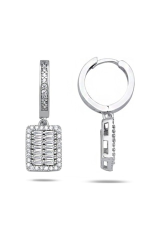 Brezza Lusso Jewelry Sallantılı Baget Işıltı Hagi Kadın Gümüş Küpe