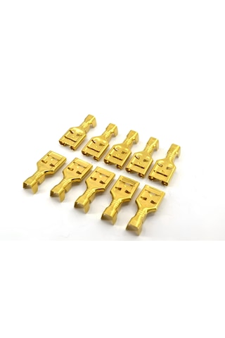 10 Adet 9,5 Mm Dişi Fiş Tırnaksız Terminal Kablo Ucu