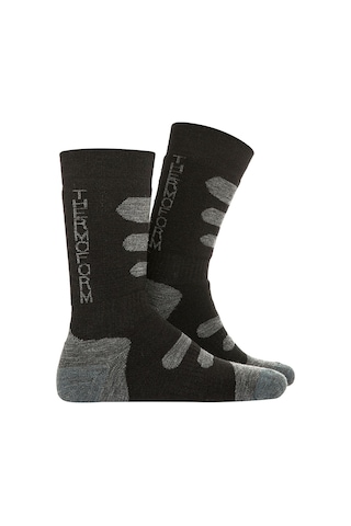 Thermoform Winter Dolgulu Kışlık Unisex Outdoor Çorap 3'lü Paket Siyah Renkli