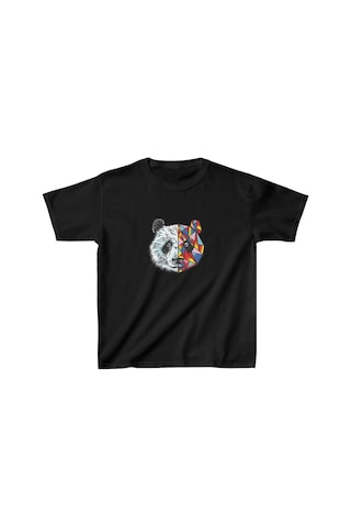 Primemağazam Unisex Çocuk Baskılı T-shirt - Siyah Çeşitli