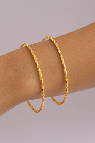 Çiğdem Gürel Kuyumculuk 14 Ayar 6 Gram İkili Burma Altın Bilezik