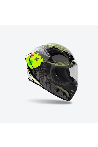 Aıroh Connor Gamer Gloss Kask Siyah Sarı
