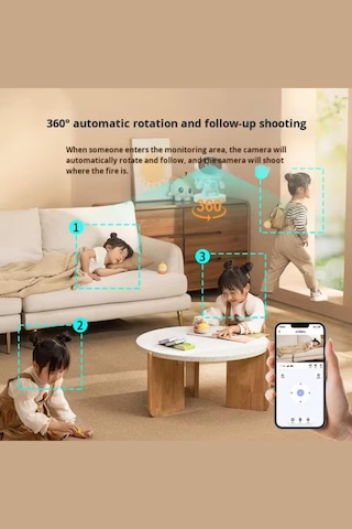 Akıllı Robot Ip Kamera 4k Ultra Hd 360 Dönebilen Gece Görüşlü Akıllı Wifi Ev Güvenlik Kamerası
