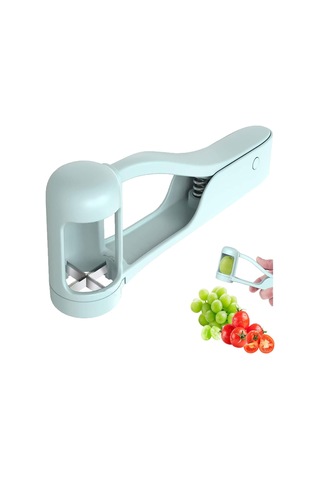 Dofolink Mavi Paslanmaz Çelik Meyve Dilimleyici - Üzüm Ve Taze Meyve Bölücü Aleti Abs+201 Malzeme Mavi