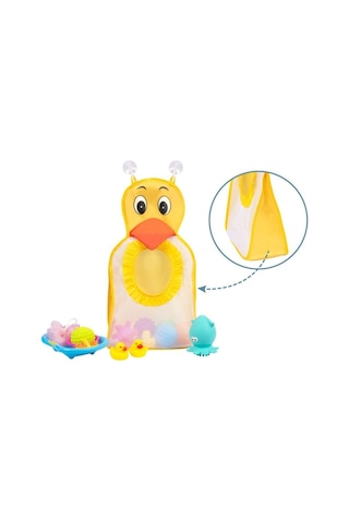 Sevi Bebe 114 Banyo Oyuncak Torbası Ördek Beyaz - Sarı