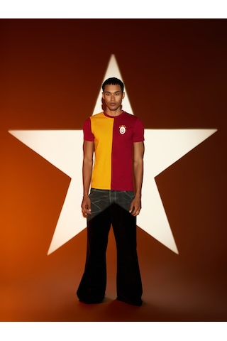 Gsstore Galatasaray Parçalı 5 Yıldız T-shirt E251354 Sarı - Kırmızı