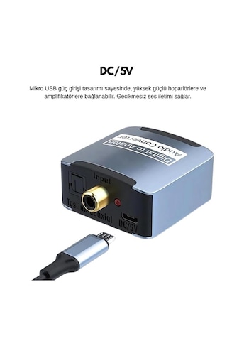 Dijital To Analog 3.5mm Optik Ses Tos Çevirici Dönüştürcü Adaptör