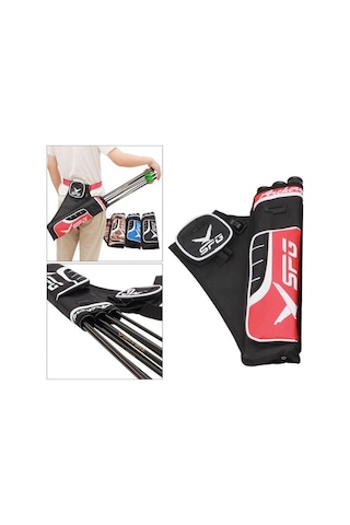 Pazly Suntek Okçuluk Cebi Ok Yay Çantası Sadak 3 Tüplü Kırmızı Spor Model