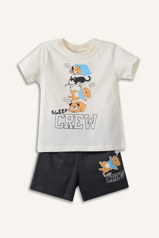 Defacto Baskılı 2li Pijama Takımı Erkek Bebek H4026a526hsar202 Antrasit-ar202