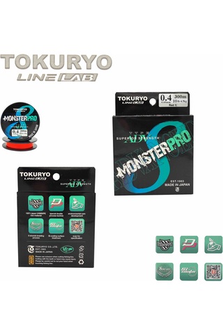 TOKURYO LINE LAB MONSTERPRO X8 0.4pe 0.05mm 10Ib 4.5kg Red 300mt