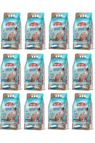 Energy Marsilya Sabunu Kokulu İnce Taneli Topaklaşan Bentonit Kedi Kumu 12 x 5 L