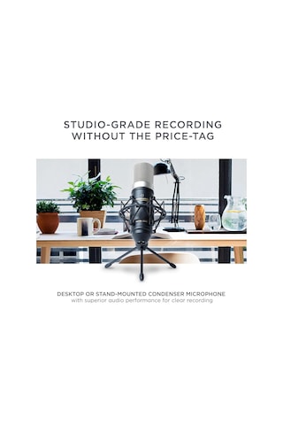 Mpm-1000 - Podcast, Akış, Şarkı Söyleme, Tele-çalışma Ve Oyun İçin Masa Standı Ve Kablolu Xlr Kondenser Stüdy