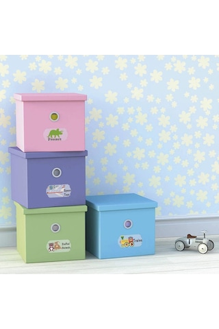 MSticker Eğlenceli Renkli Oyuncak Kutusu Sticker-organizer Etiket-renkli Baskılı 30 Parça