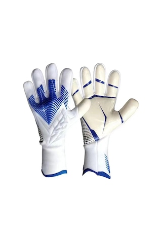Yetişkin Kaleciler ve Çocuk Oyunları İçin Profesyonel Kaleci Futbol Eldivenleri - Beyaz