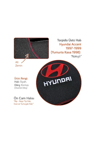 NYF Ön Cam Halı Hyundai Accent 1997-1999 (Yumurta Kasa 1998) Nakı