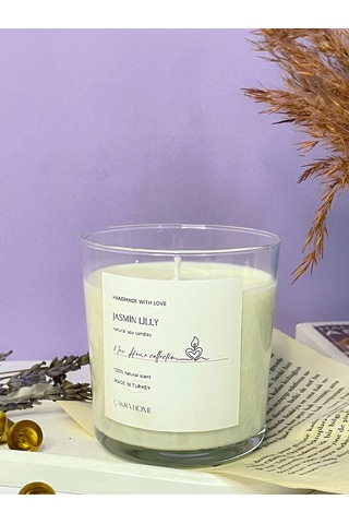 Jasmin Lilly Kokulu Soya Vegan Bardak Mum Beyaz