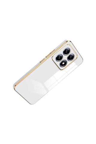 Xiaomi Mi 14t Pro Volet Silikon - Beyaz Düz Renkli