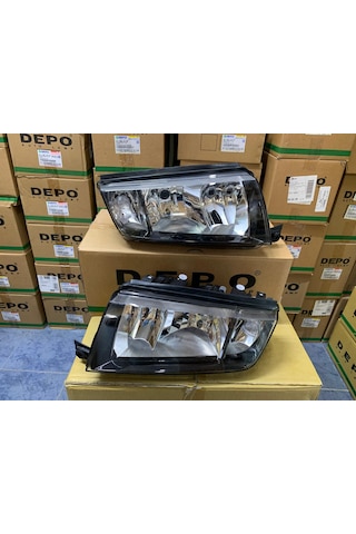 Skoda Fabıa 1999-2008 Arası Depo Sağ Ve Sol Far Takım Siyah 6y1941015p / 6y1941016p