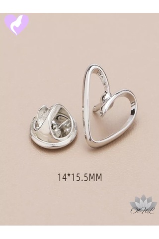 Olfil Broş-mini Kalp Işıltı Minimalizm 210698582 Gri