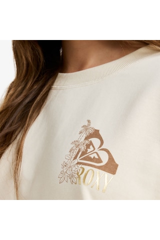 Roxy Roxy Surf Stoked Crew Terry Vint. Kadın Sweatshirt Tec0 Ekru