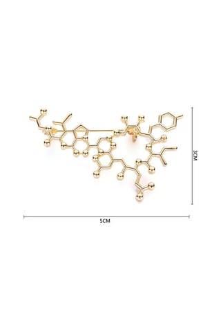 Fashion Jewelry Molekül Broş/kimyager/biyolog/laborant İçin Hediye 170090035 Gri
