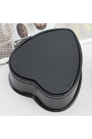 Ulzyvf Yaylı Siyah Kek Kalıpları Seti, 9-4-2 İnç Cheesecake Kalıpları, 3 Adet Siyah