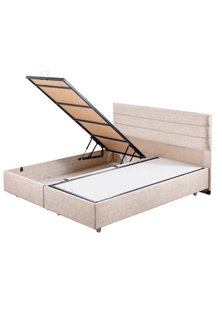 Sofia İkili Set, Sofia Çift Kişilik Baza Başlık Seti Krem 160 x 200