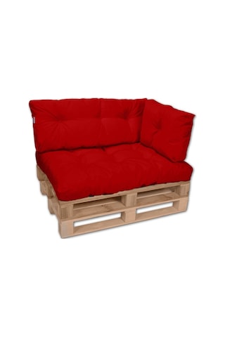 Dekosoy Dış Ve Iç Mekan Palet Minderi Takımı - Kırmızı 3 Lü