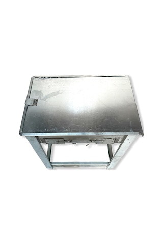 Galvanizli Kapaklı Mangal Sabit Ayaklı Inox