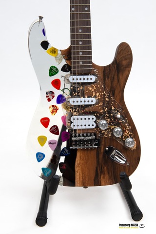 Elektro Gitar Custom Epoksi & Yıllanmış Ağaç Kişiye Özel Nordic Grey