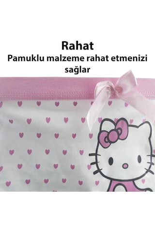 Kız Çocuk Desenli Boxer 5'li Çok Renkli