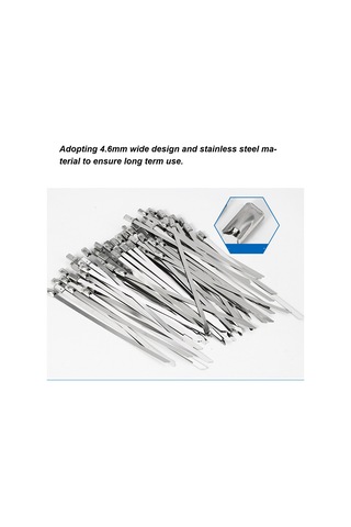 Padalink 200 Adet 4.6mm Genişlikli Paslanmaz Çelik Kendi Kilitleyen Kabloluk, Güçlü Sabitleme İçin Ev Ofis Garaj Elektrik Kabloları Yönetimi Seti