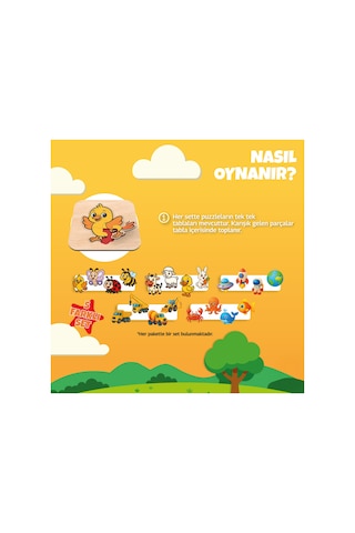 Montessori Ahşap Puzzle Seti Duyusal Gelişim - 4 Farklı Puzzle & 28 Parça - Görsel Tamamlama & Zeka Geliştirici - Ahşap Mdf - 3 Yaş Ve Üzeri - Kutulu Eğitici Oyun - Kare Bulmaca