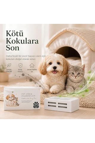 Tr Pet Space Deodorizer Doğal Aktif Karbon Koku Giderici 75 G, Kedi Kumu, Evcil Hayvan Yatağı, Kafes Ve Ev İçin Par